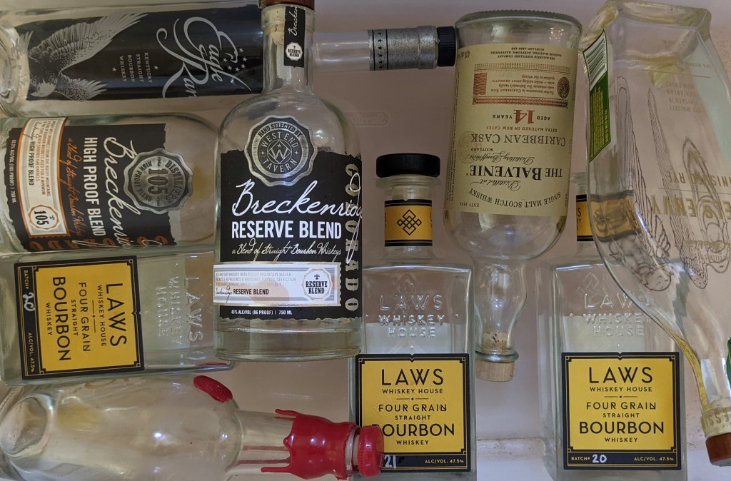 Bottles donated by the West End Tavern.