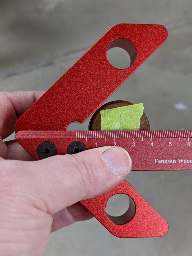 Using the centering tool.