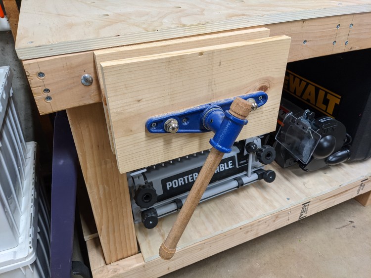 Wood Vise. I used a softer wood to lessen depressions.