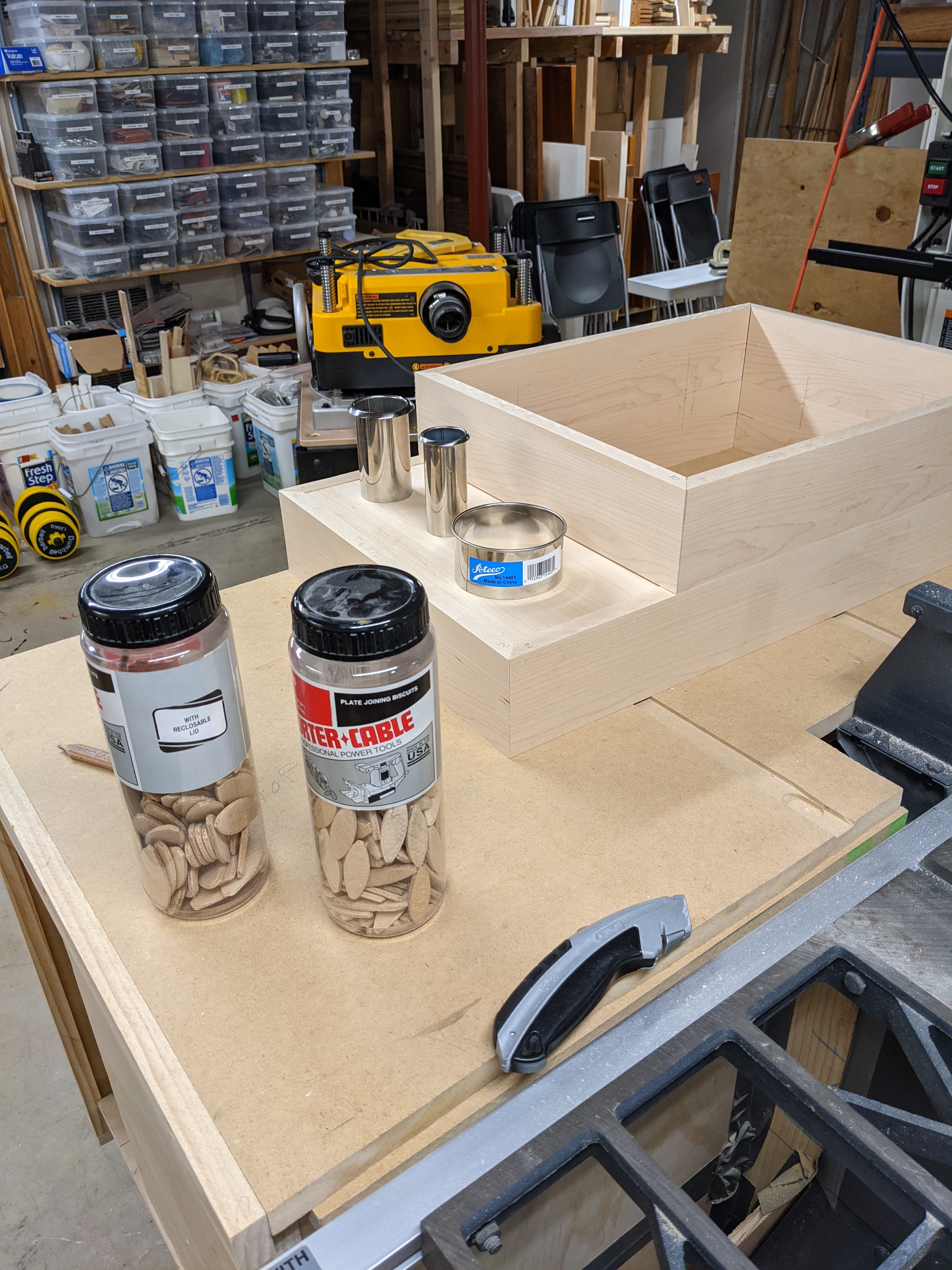 Biscuit canisters and assembly.