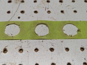 Post-Drilled Painters Tape